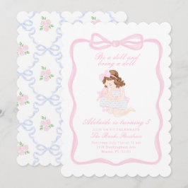 Ta med en Doll Birthday Preppy GrandMillennium Inbjudningar