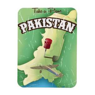 Ta med en reseaffisch för flygplan Pakistan Magnet