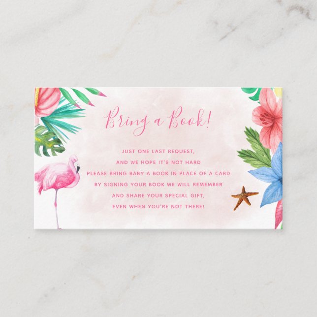 Ta med en tropisk babydusch i bok tilläggskort (Framsida)