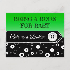 Ta med ett Bok för Baby babyvykort Inbjudan Vykort