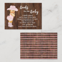 Ta med ett Bok Rosa Cowgirl Baby Shower-kort Placeringskort