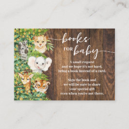 Ta med ett Bok Rustic Safari Baby Shower Card Placeringskort