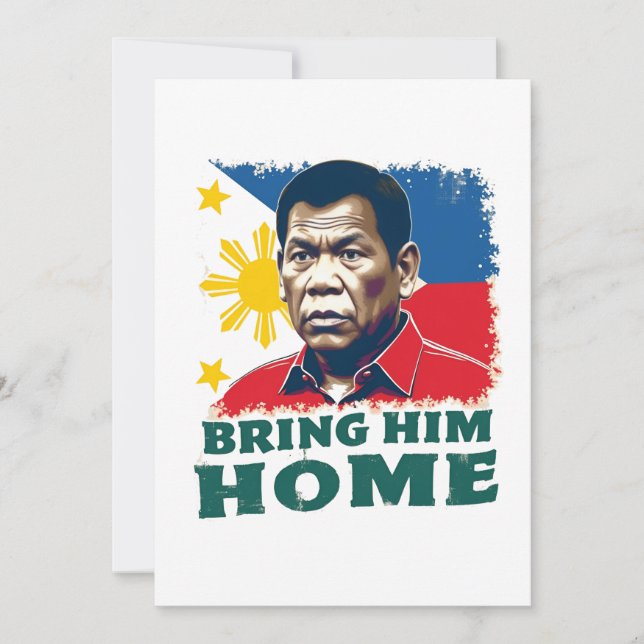 Ta med honom hem-supporter Digong Duterte Inbjudningar (Framsida)