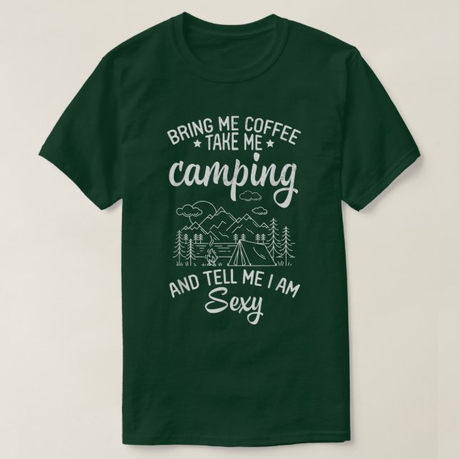 Ta med mig kaffe och säg att jag är. t shirt (Design framsida)