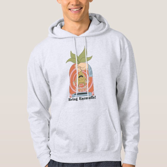 "Ta med öronmuffar!" Skrikande Mandrake Grafik Hoodie (Framsida)