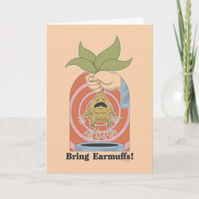 "Ta med öronmuffar!" Skrikande Mandrake Grafik Kort (Framsida)