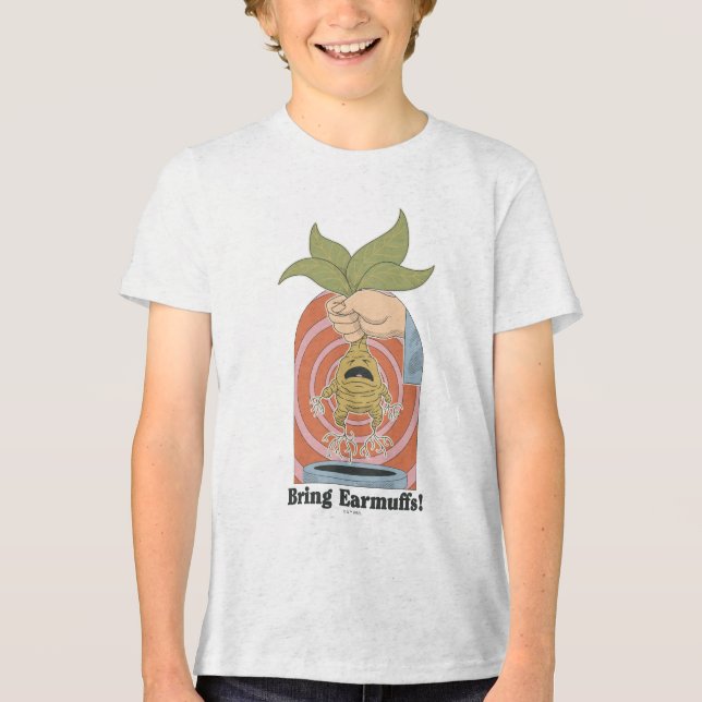 "Ta med öronmuffar!" Skrikande Mandrake Grafik T Shirt (Framsida)