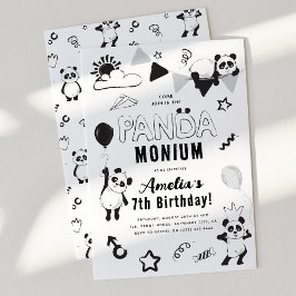 Ta med Panda-Monium Barnkalas Inbjudningar