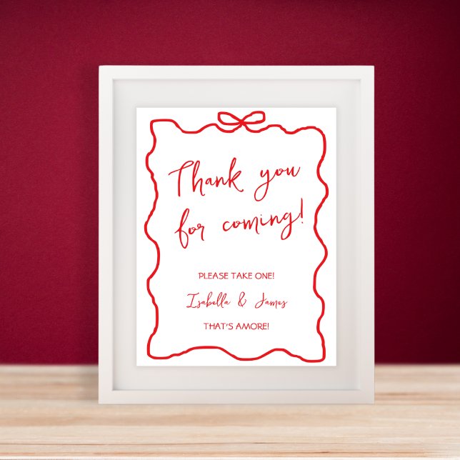 Ta med Par för att signera en favorit Poster (Bow Please Take One Favors Sign Couples Shower)