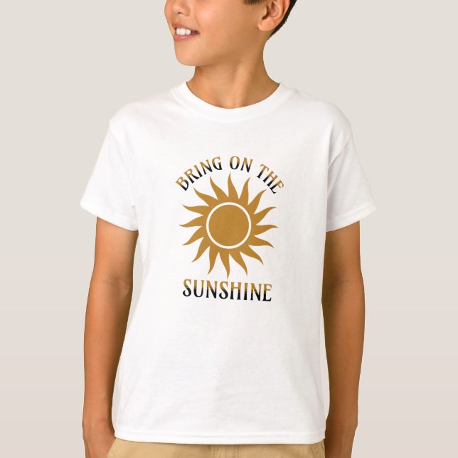 Ta med solsken Guld T Shirt (Framsida)