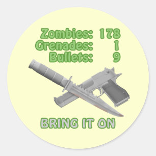 Ta med Zombies Runt Klistermärke