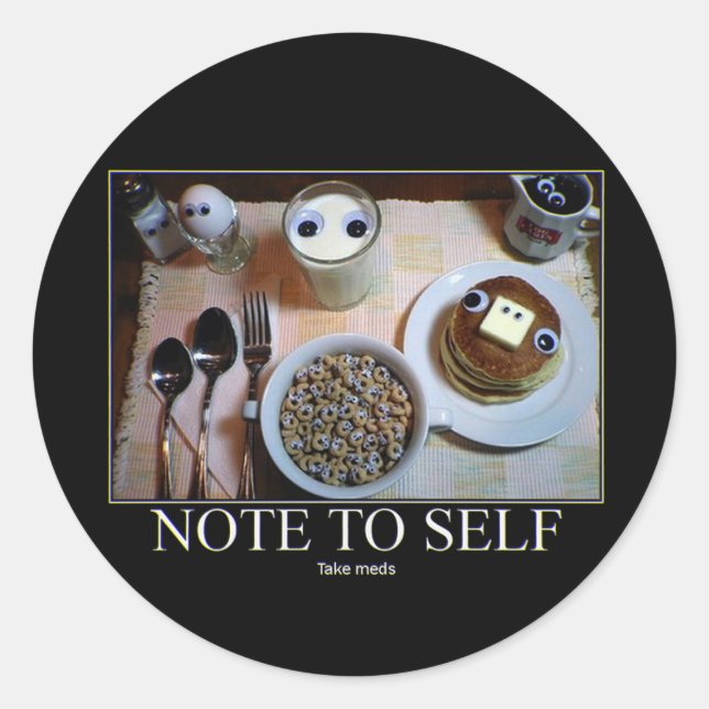 Ta Meds! Runt Klistermärke (Framsida)