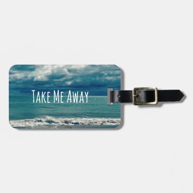 Ta mig bort Beach-citat Bagagebricka (Horisontell Framsida)