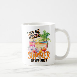 Ta mig dit sommaren aldrig slutar, sommarvibes kaffemugg