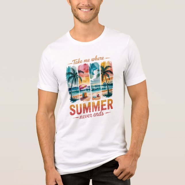 Ta mig dit sommaren aldrig slutar t shirt (Framsida)