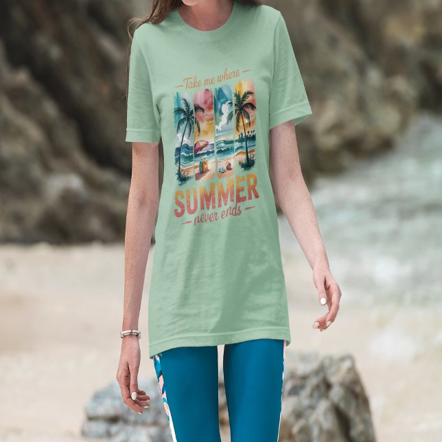 Ta mig dit sommaren aldrig slutar t shirt (ake Me Where Summer Never Ends Tri-Blend Shirt)