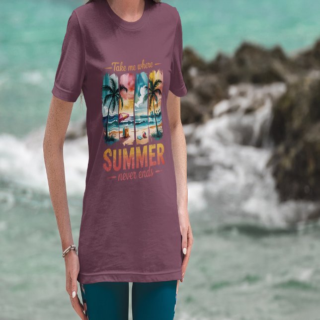 Ta mig dit sommaren aldrig slutar t shirt (Take Me Where Summer Never Ends Tri-Blend Shirt)