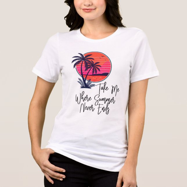 Ta mig dit sommaren aldrig tar slut t shirt (Framsida)