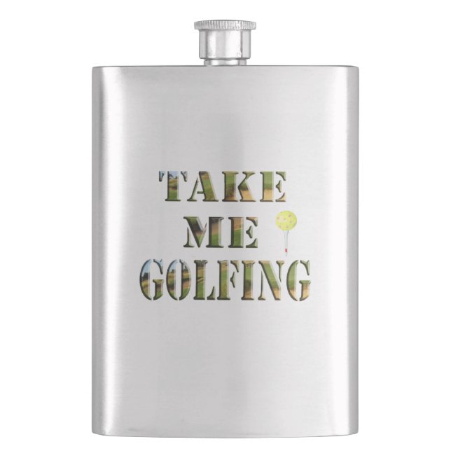 Ta mig Golfing, klassisk Hip-kolv Fickplunta (Framsidan)
