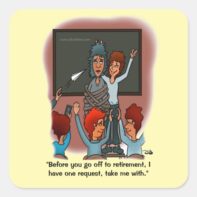 Ta mig med kvadratstreck fyrkantigt klistermärke (Framsida)