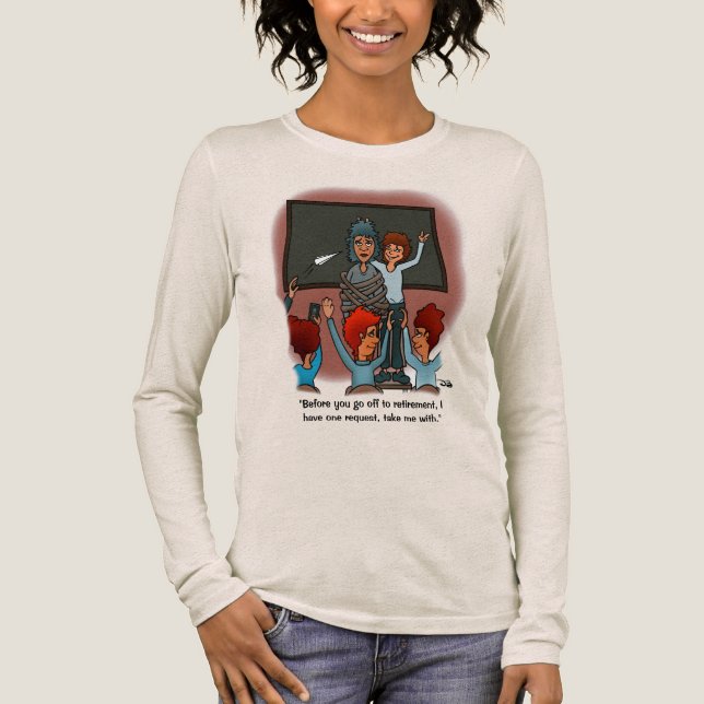 Ta mig med Långsårad treblend T-Shirt (Framsida)