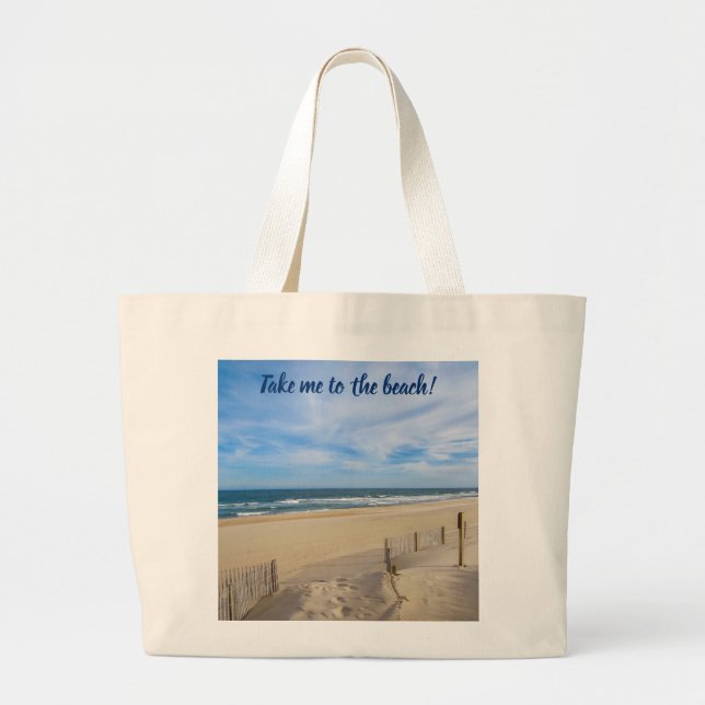 Ta mig till Beach! Jumbo Canvas Bag Jumbo Tygkasse (Framsidan)