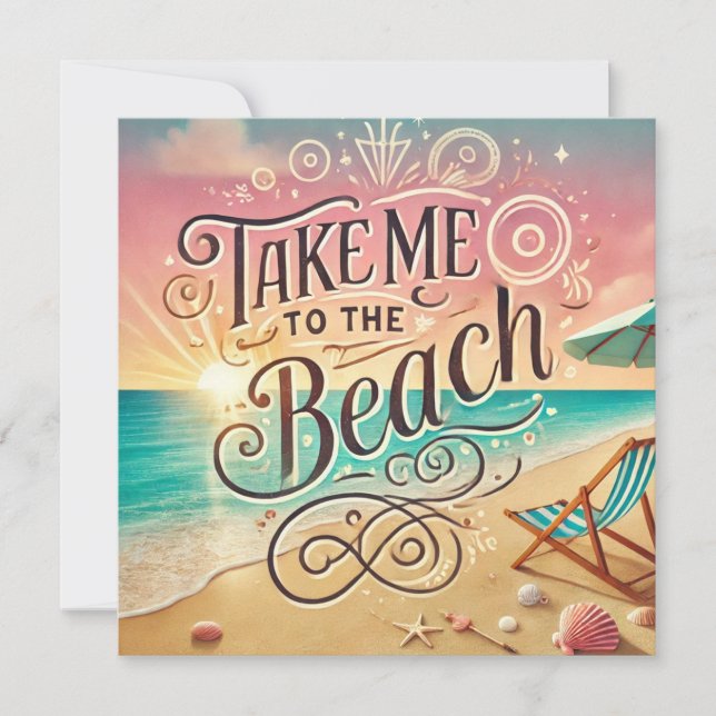 Ta mig till Beach - Sunset Bliss Kort (Framsida)