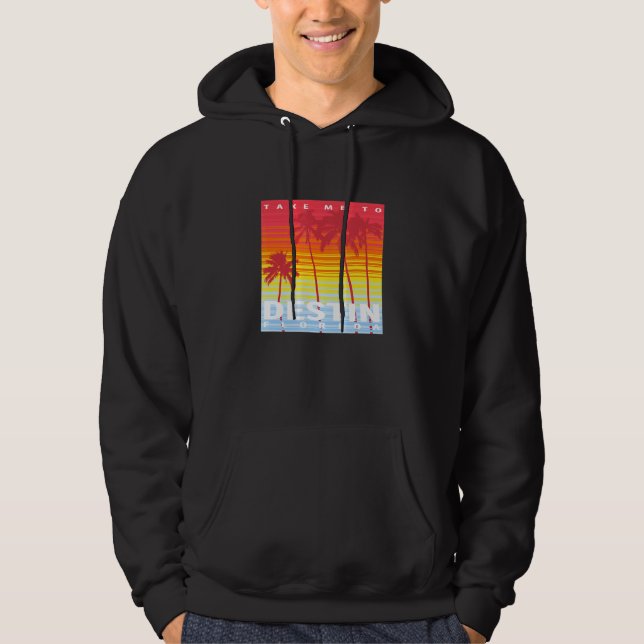 Ta mig till Destin Florida Beach Vacation Souvenir Hoodie (Framsida)
