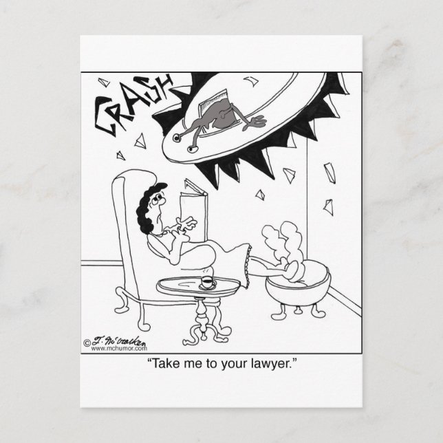 Ta mig till din advokat vykort (Framsida)
