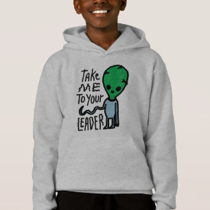 Ta mig till din ledare Cute Alien sarcasm-citat T Shirt