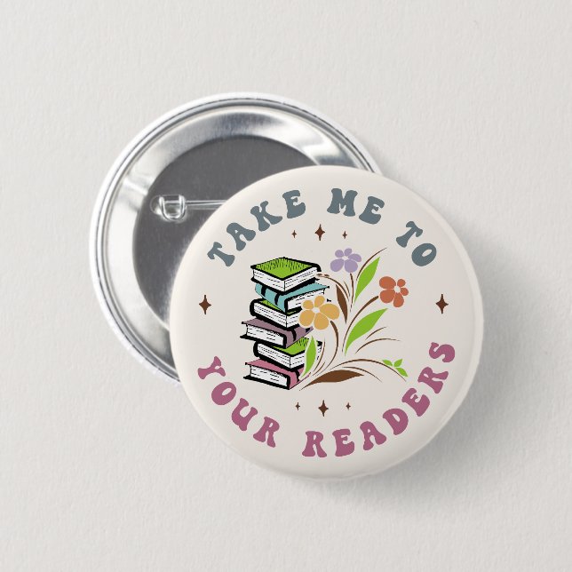 Ta mig till dina läsare - Bibliotek Bokar Knapp (Framsida & baksida)