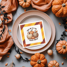 Ta mig till Disco Patch Pumpkin Fall-fest Pappersservett
