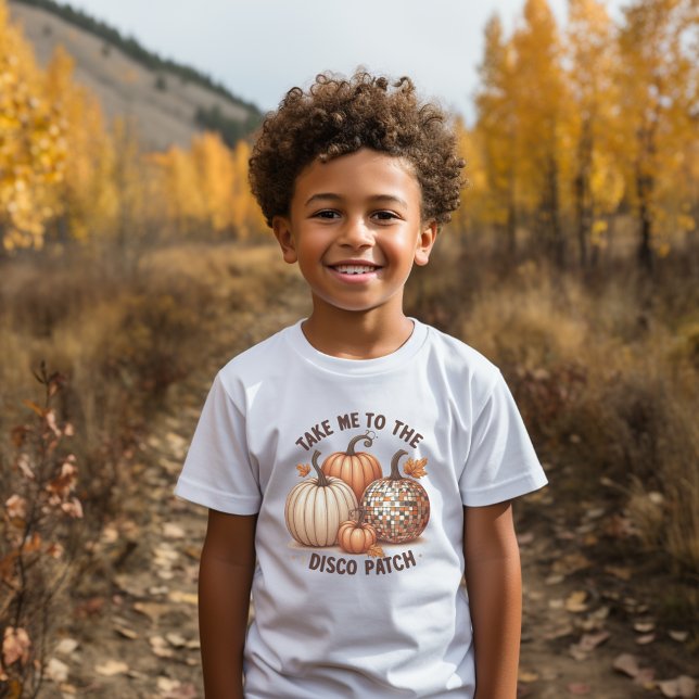 Ta mig till Disco Patch vattencolor-höstbarnen T Shirt (Take me to the Disco Patch watercolor autumn kids T-Shirt)