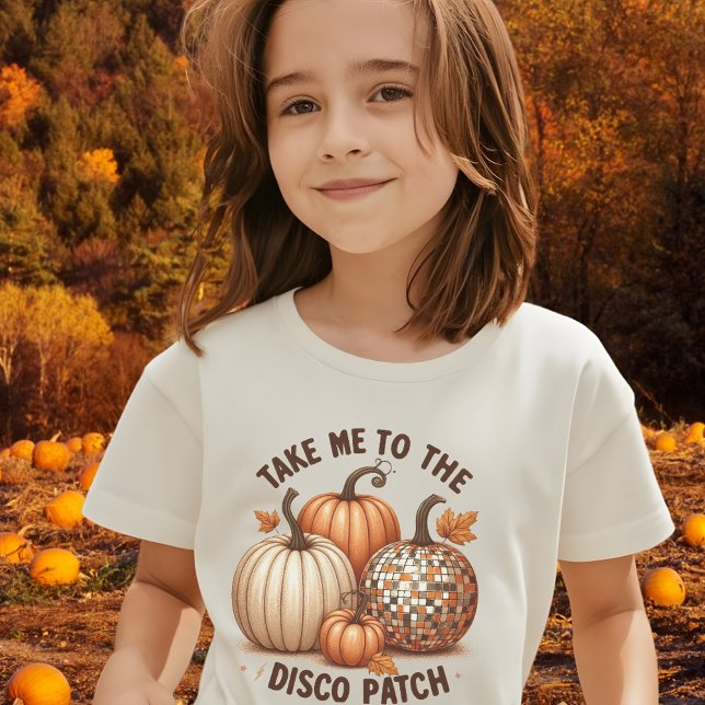 Ta mig till Disco Patch vattenfärgsbarn T Shirt (Take me to the Disco Patch watercolor fall kids T-Shirt)