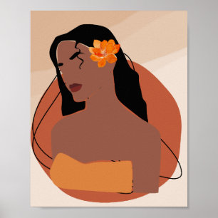 Ta mig till Hawaii, Boho ansiktslös kvinna Poster