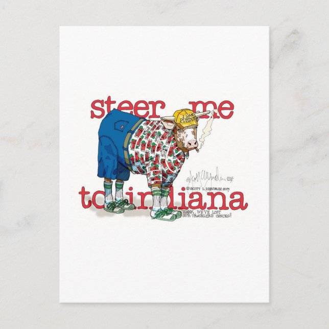 Ta mig till Indiana Vykort (Framsida)