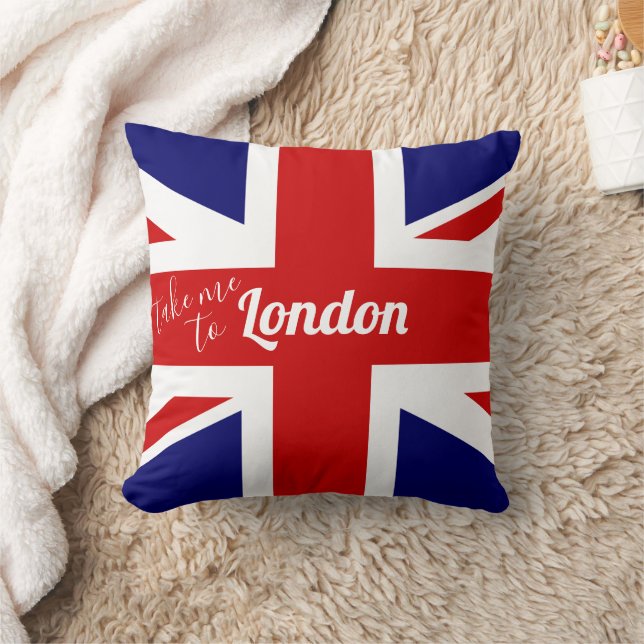 Ta mig till London | UK Flagga / Union Jack Kudde (Filt)