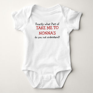 Ta mig till Nonnas bodysuiten för babyspädbarn T-shirt