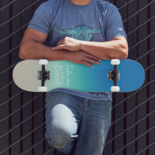 "Ta mig till persiljan" Modern blå gemenskap Mini Skateboard Bräda 18,5 Cm