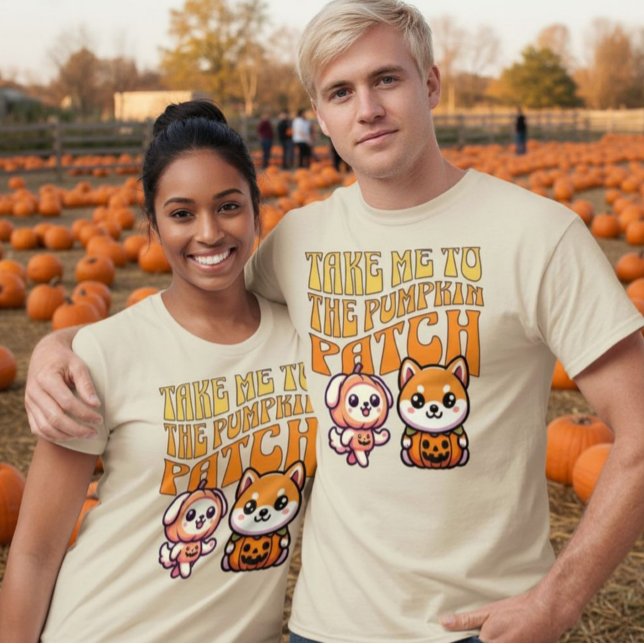 Ta mig till Pumpkin Patch Shirt för Hundälskare T Shirt (Take Me to the Pumpkin Patch Shirt for Dog Lovers)