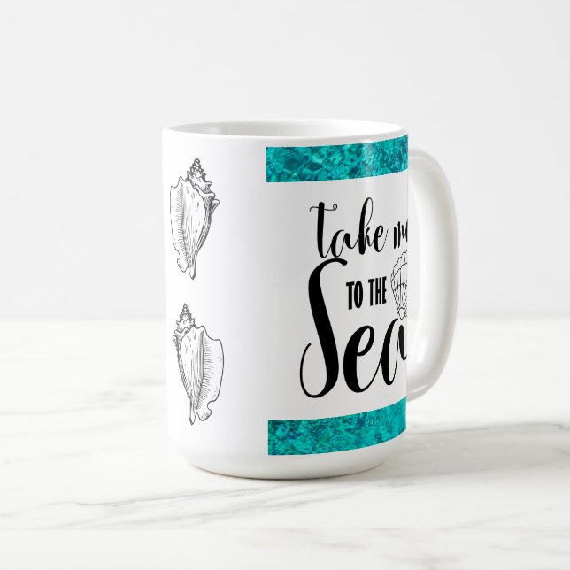 Ta mig till Sea Conch-Snäckan Kaffemugg (Framsida höger)