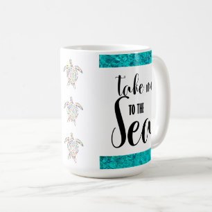 Ta mig till Sea Cute Turtle Kaffemugg