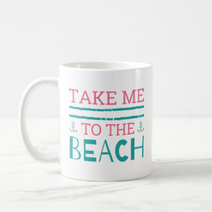 Ta mig till stranden kaffemugg