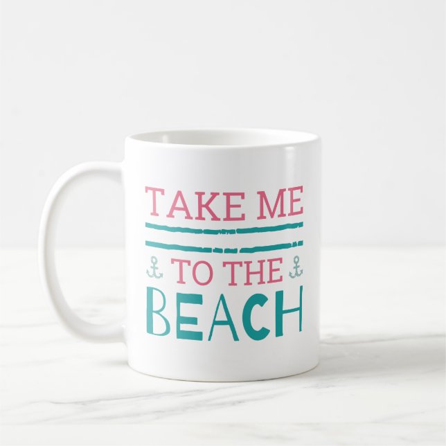 Ta mig till stranden kaffemugg (Vänster)