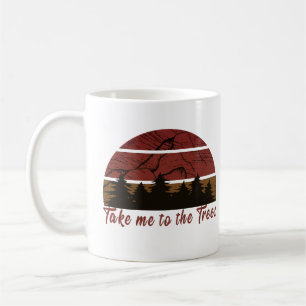 Ta mig till träd gräs-skogen kaffemugg