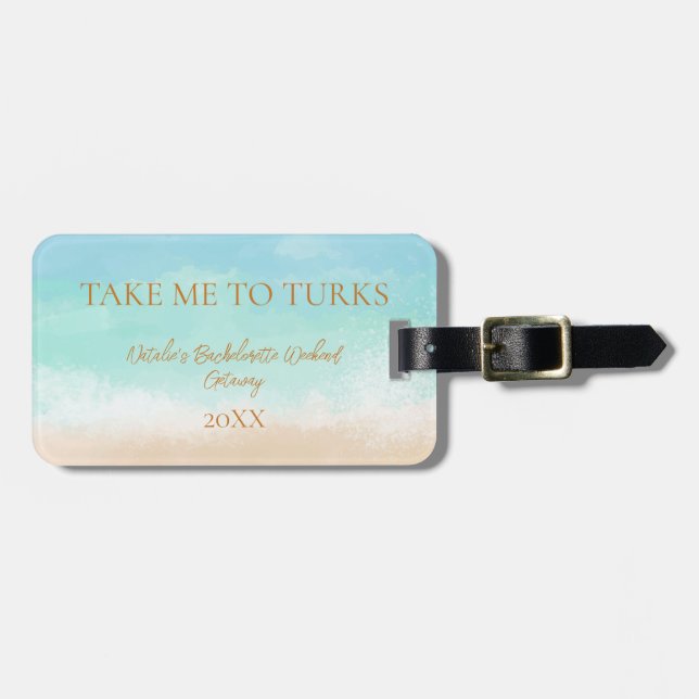 Ta mig till Turks Sängkammarpresent Luggage Tag Bagagebricka (Horisontell Framsida)
