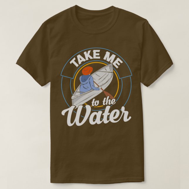 Ta mig till Vatten Retro Canoeing T Shirt (Design framsida)