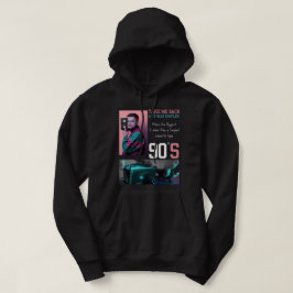 Ta mig tillbaka 90-tal Nostalgi Konsttryck Hoodie