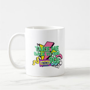 Ta mig tillbaka 90-talets Färg-popkonst Kaffemugg