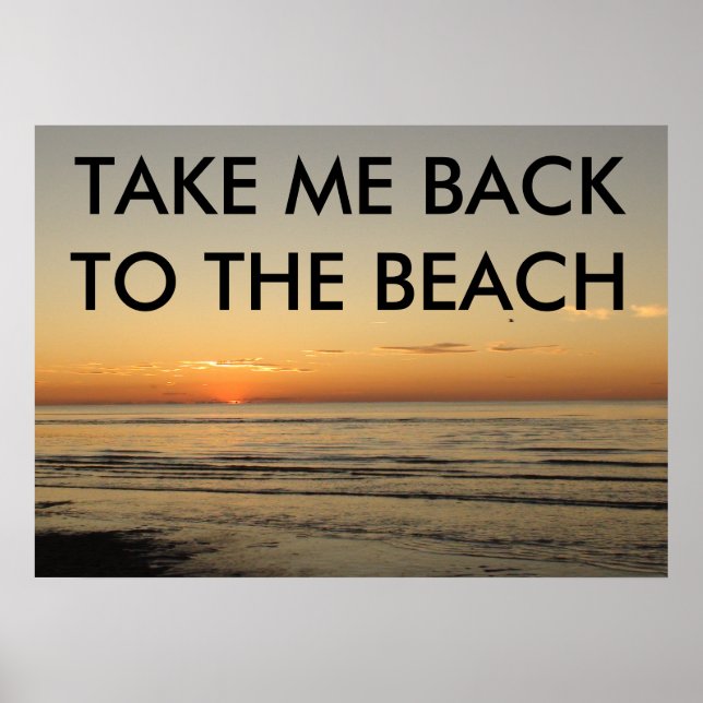 TA MIG TILLBAKA TILL BEACH-POSTER POSTER (Framsidan)